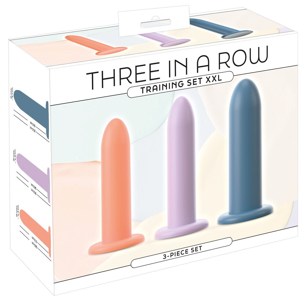 3-teiliges Dildo-Set „Three in a Row“, versch. Größen & Gewichte