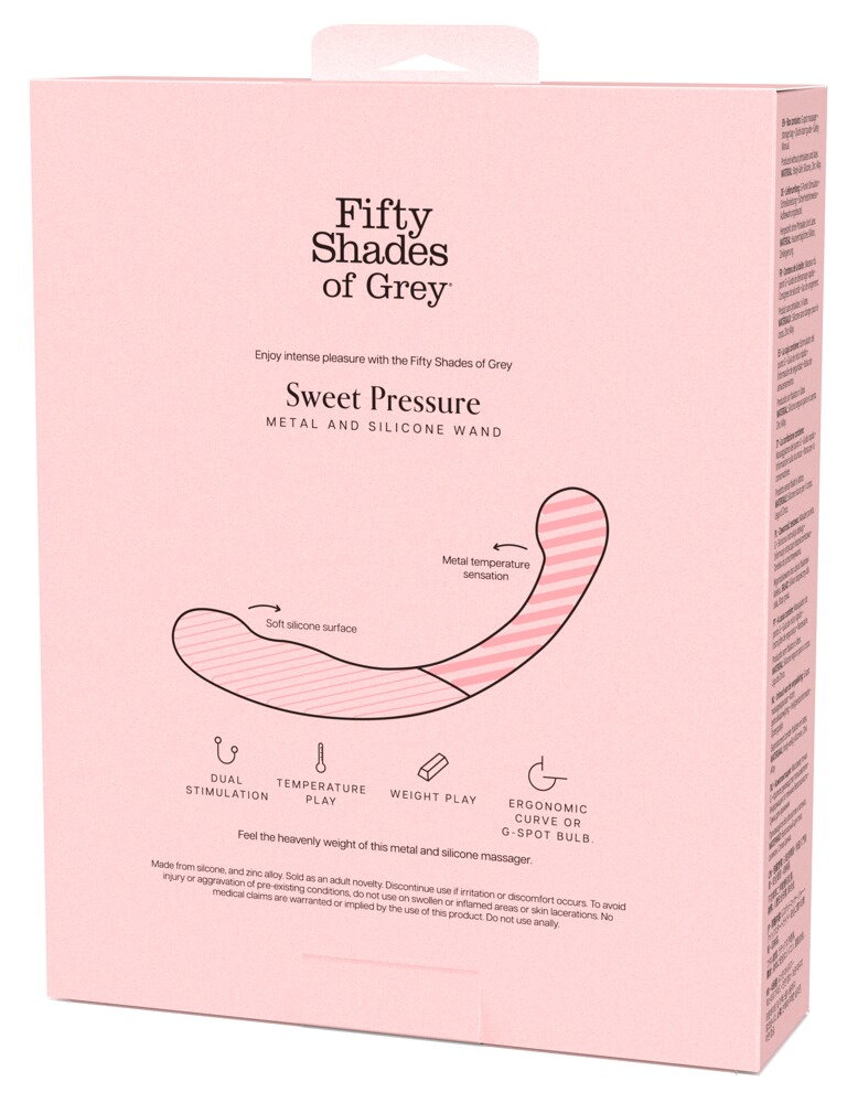 Doppeldildo „Sweet Pressure“ aus Silikon und Metall