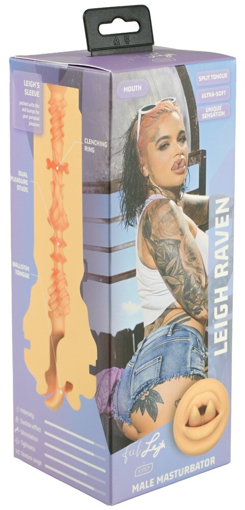 Masturbator „Feel Leigh Raven Mouth” mit intensiver Stimulationsstruktur