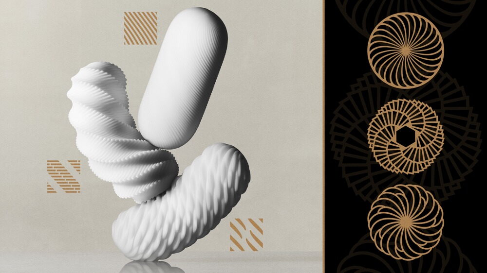 Masturbator „3Dx FLOW“ mit kunstvoller 3D-Reliefstruktur