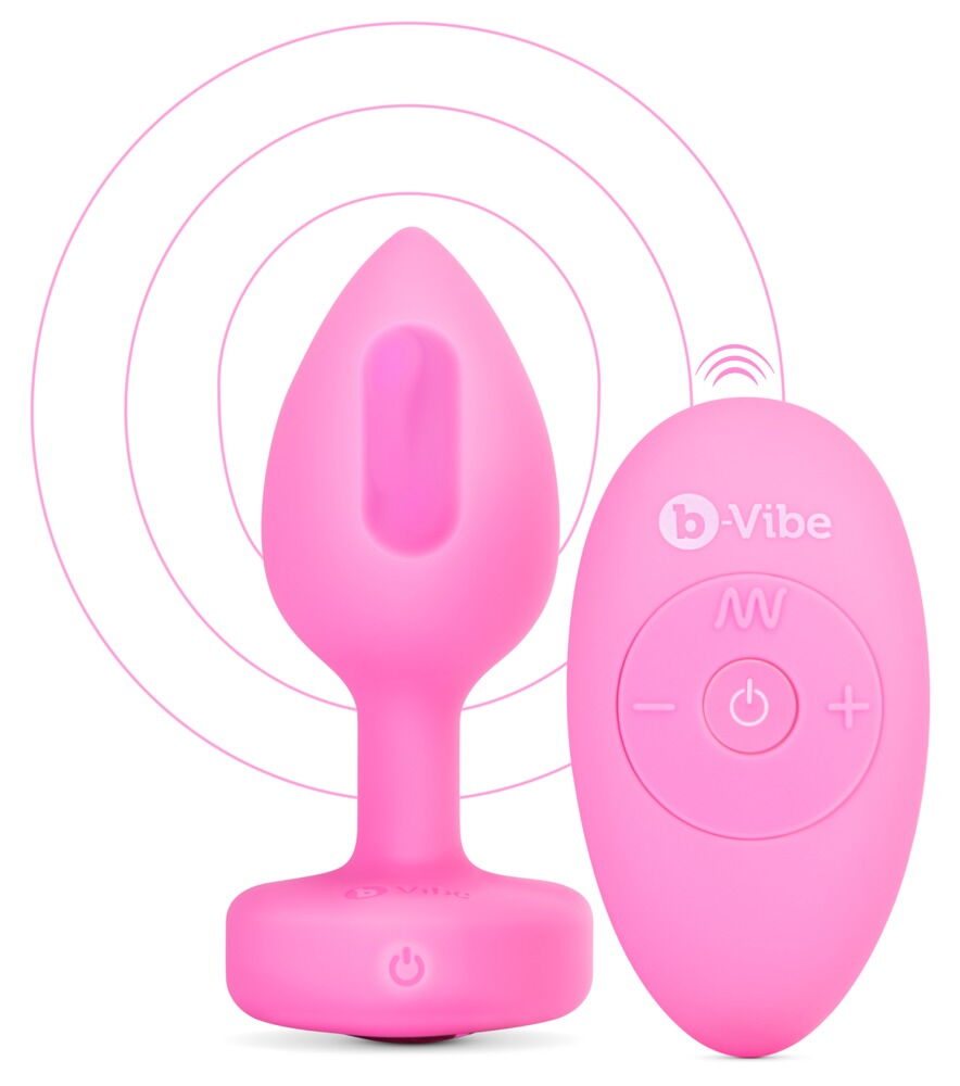 Vibro-Analplug „vibrating heart“ mit funkelndem Herz-Stopper