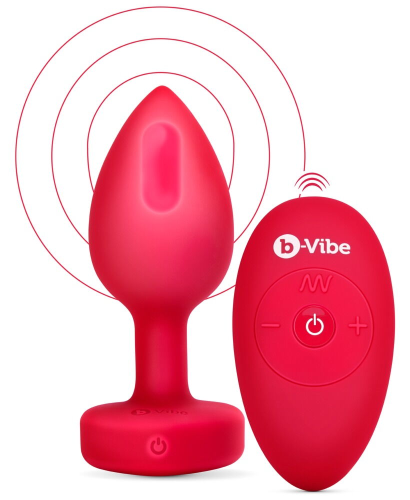 Vibro-Analplug „vibrating heart“ mit funkelndem Herz-Stopper
