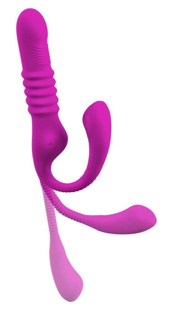 Stoßvibrator „3 Function“ mit klopfendem Klitoris-Stimulator