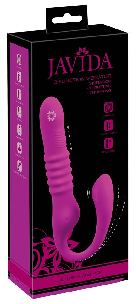 Stoßvibrator „3 Function“ mit klopfendem Klitoris-Stimulator