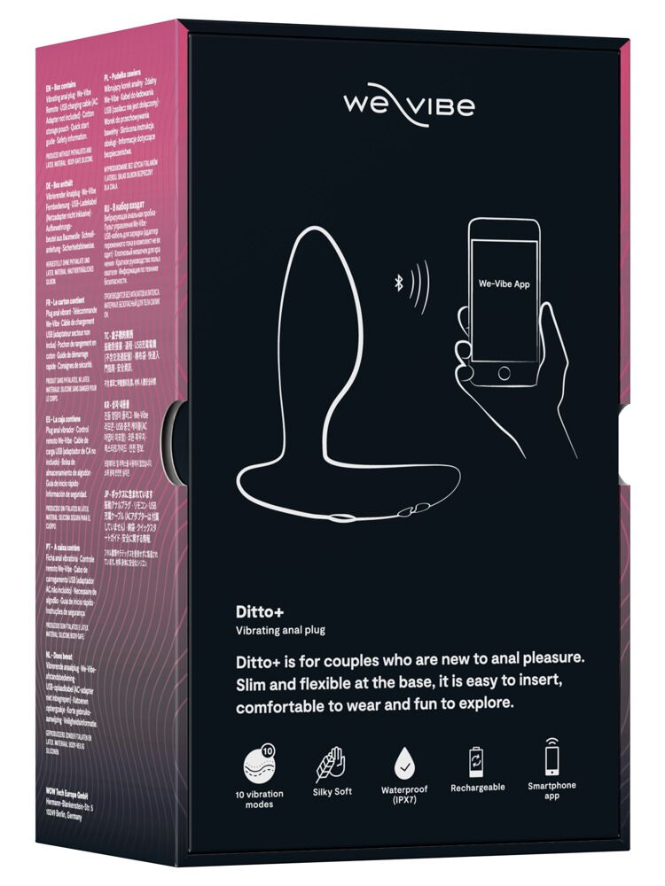 Vibro-Analplug „Ditto+“ mit Universal-Fernbedienung, auch per App steuerbar