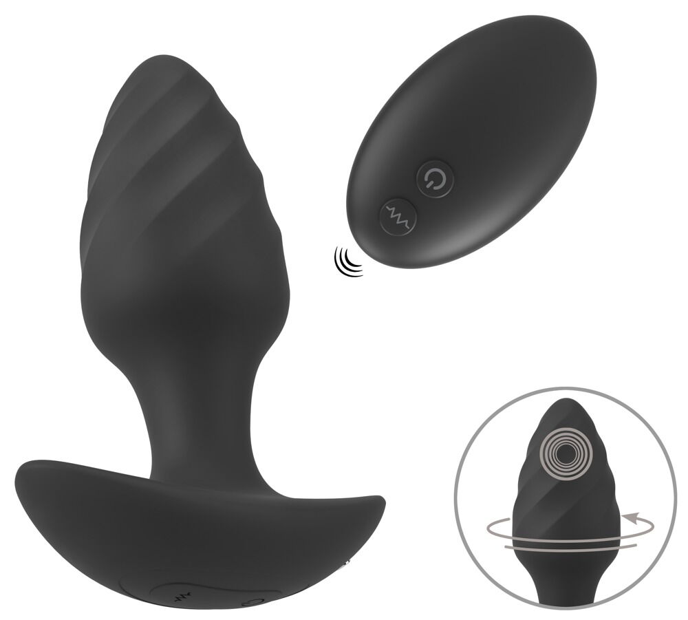 RC Butt Plug with Vibration and Rotation