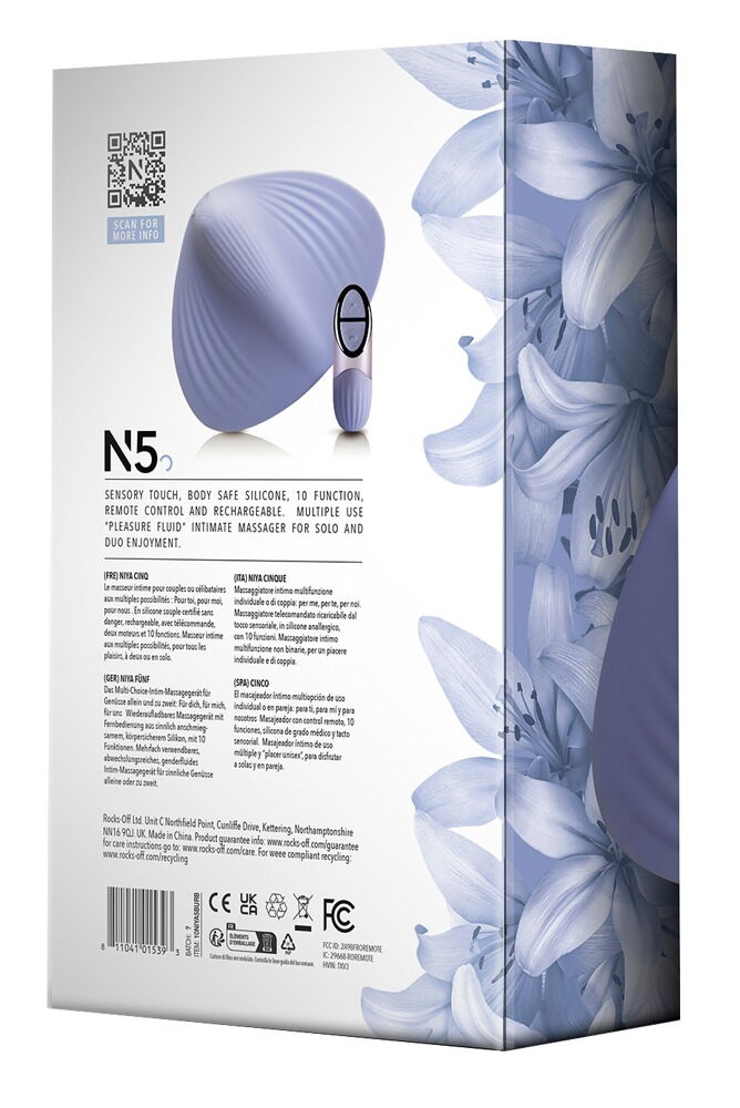 Auflegevibrator „NIYA 5“ mit 10 Vibrationsmodi und Fernbedienung