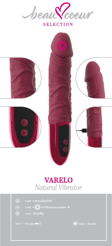 Naturvibrator „VARELO“ mit 12 Vibrationsmodi