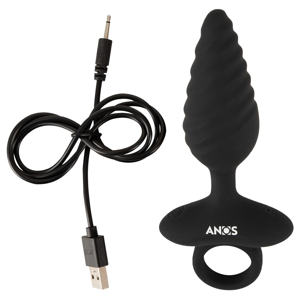 Flexible Butt Plug Twisted Design with Vibrations