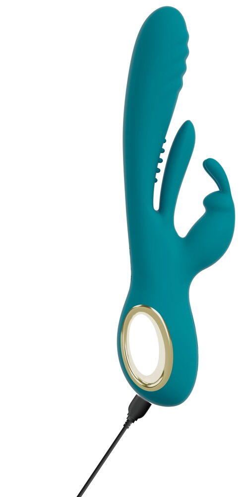 Rabbitvibrator mit Stoßfunktion und G-Punkt-Zunge