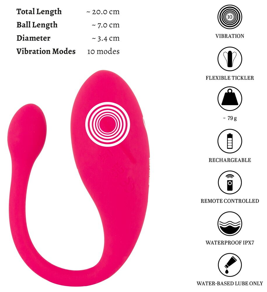 Vibro-Ei „KORAL“ mit Fernbedienung