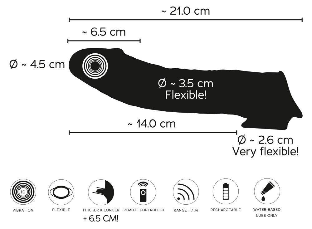 Vibrating Penis Sleeve with Remote Control