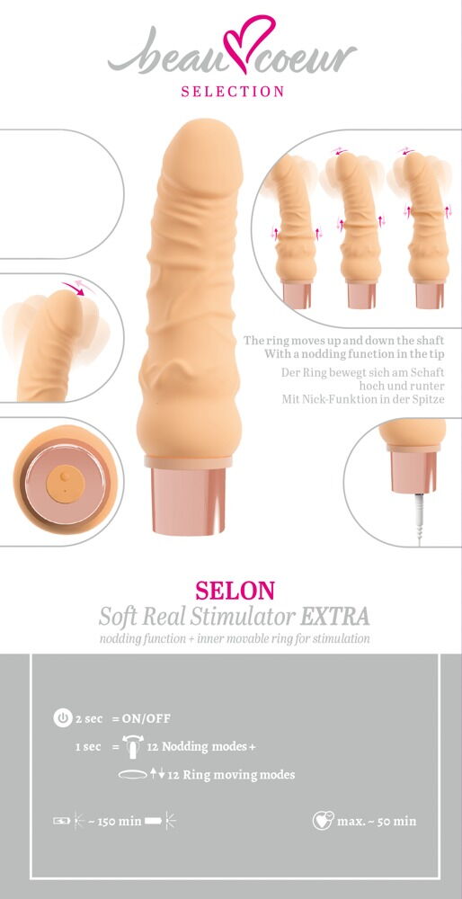 Naturvibrator „SELON“ mit Motion-Massagering