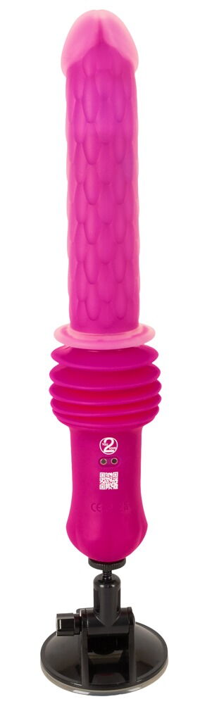 Stoßvibrator „RC Warming Fucking Machine“ mit abnehmbarem Saugfuß