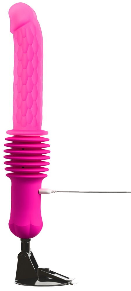 Stoßvibrator „RC Warming Fucking Machine“ mit abnehmbarem Saugfuß