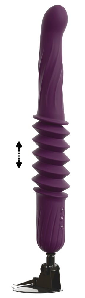 Stoßvibrator „RC Warming Fucking Machine“ mit abnehmbarem Saugfuß