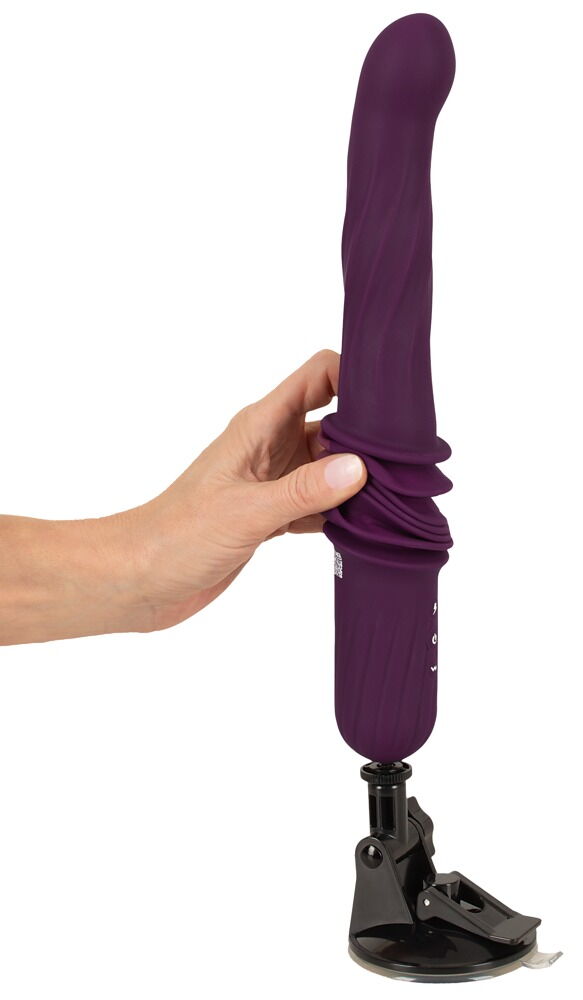 Stoßvibrator „RC Warming Fucking Machine“ mit abnehmbarem Saugfuß