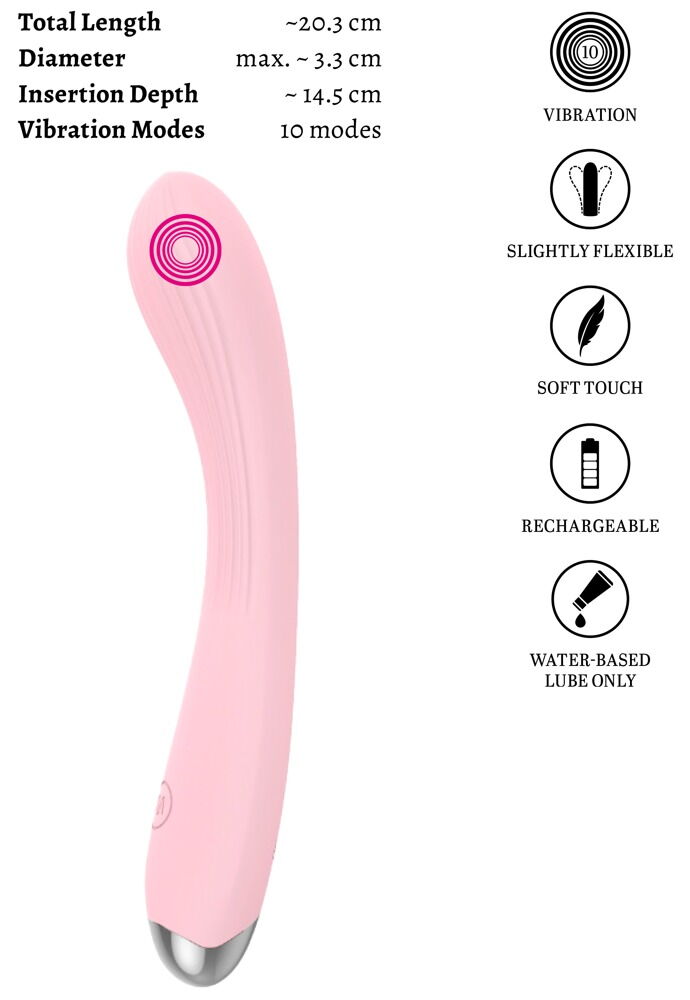 Vibrator „KIREYA“, ideal gebogen für G-Zone & Klitoris