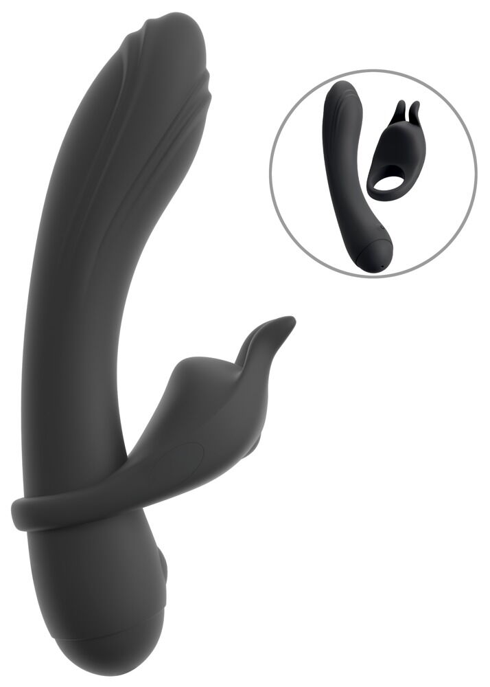 Vibrator mit abnehmbarem Vibro-Penisring