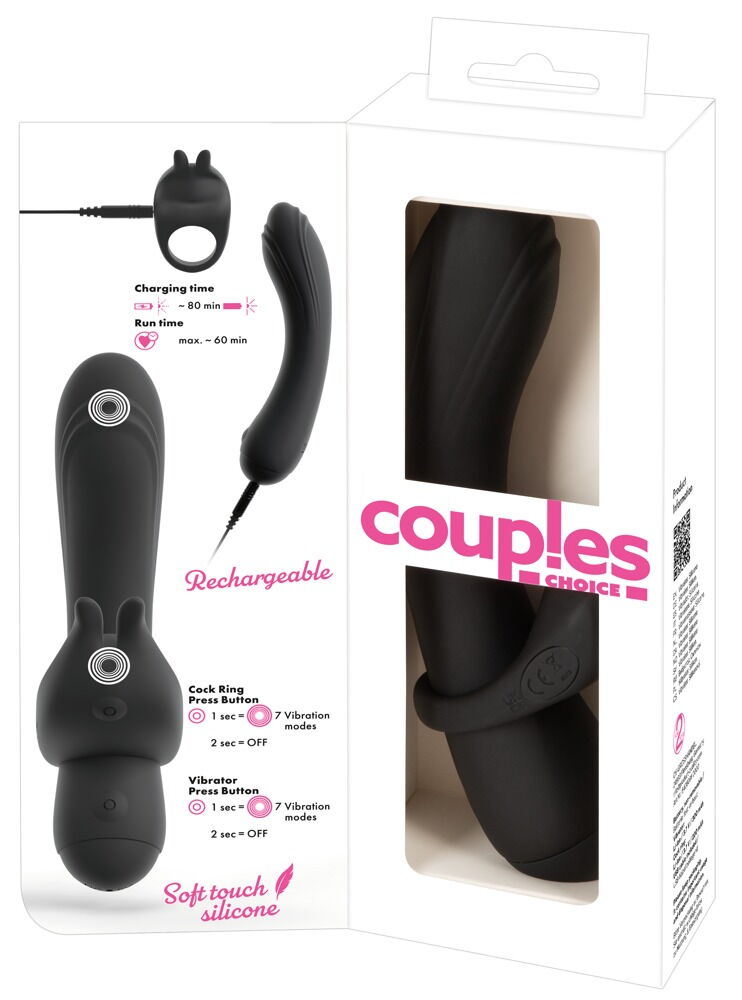 Vibrator mit abnehmbarem Vibro-Penisring
