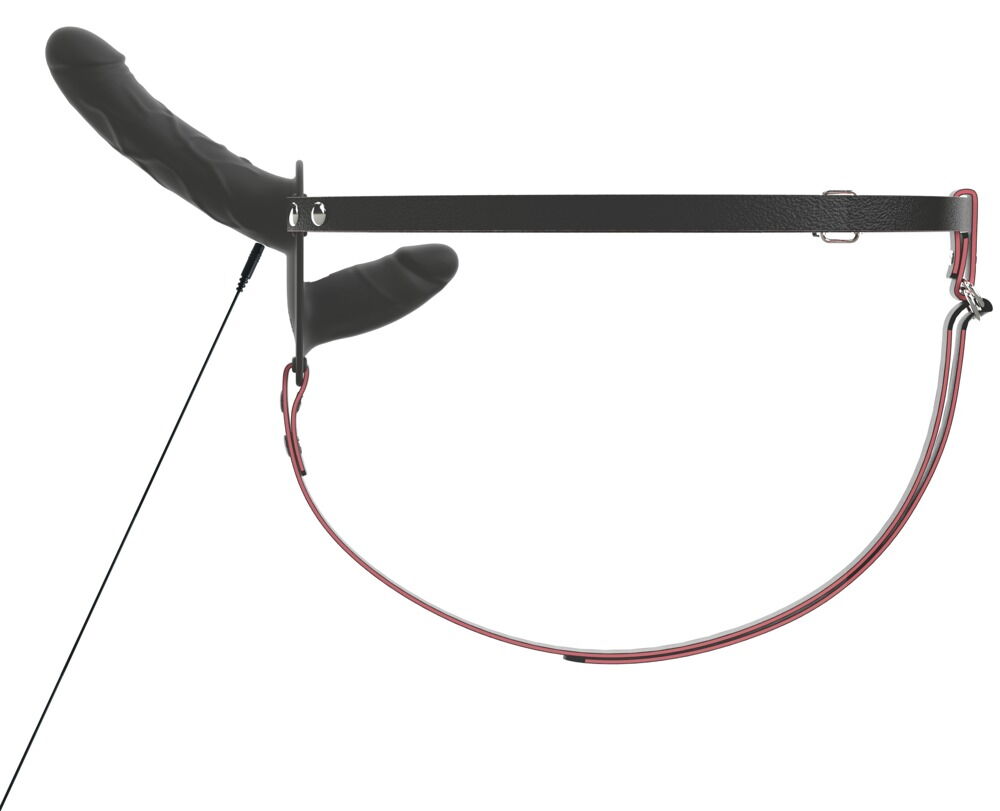 Strap-on „RC Vibrating Double“ mit Außen- und Innen-Vibrator