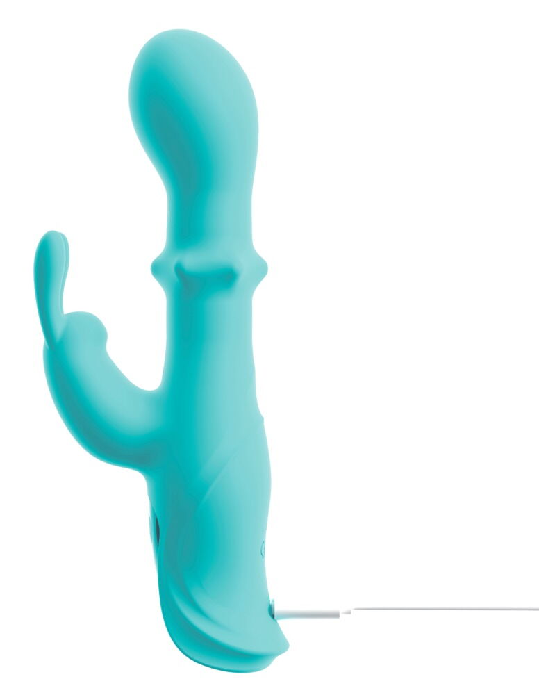 Rabbitvibrator „ORIVEN“ mit Klopf-Impulsen & Slide Massagering