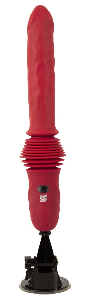 Stoßvibrator „RC Double Thrusting Fucking Machine“ mit abnehmbarem Saugfuß
