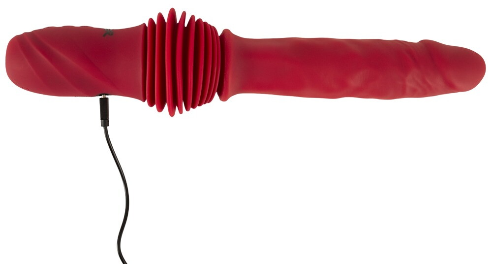 Stoßvibrator „RC Double Thrusting Fucking Machine“ mit abnehmbarem Saugfuß