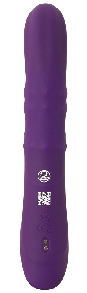 Rabbitvibrator mit 3 beweglichen Massageringen