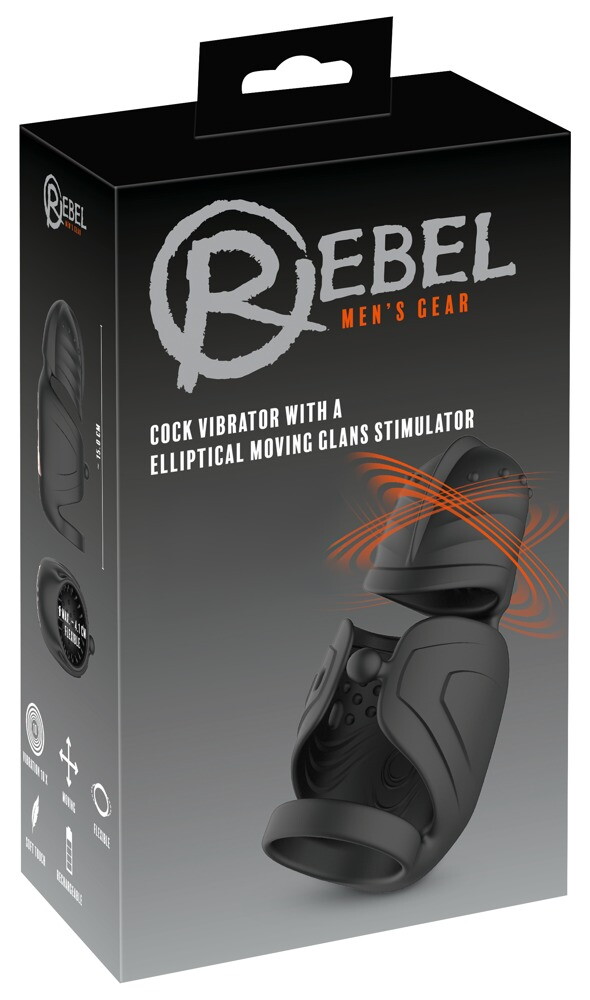 Cock Vibrator with Elliptical Moving Glans Stimulator