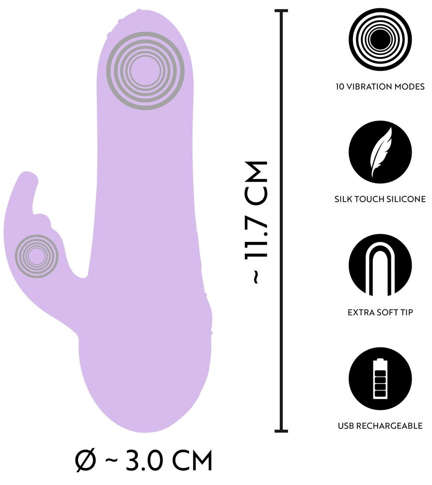 Rabbitvibrator „Dual Density“ im Miniformat