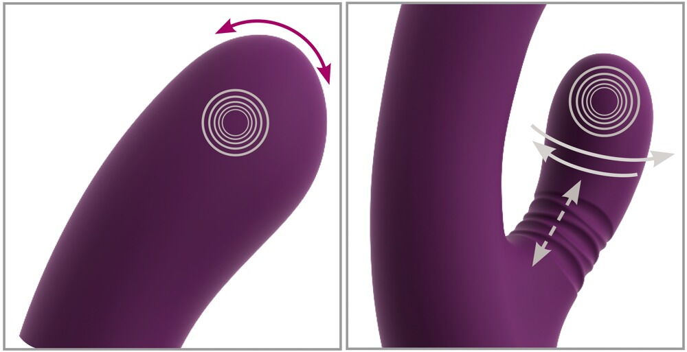 Rabbitvibrator mit doppelter Nodding-Funktion