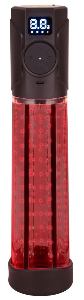 Penispumpe „Red Light Power“ mit Rotlicht-Tiefenwärme