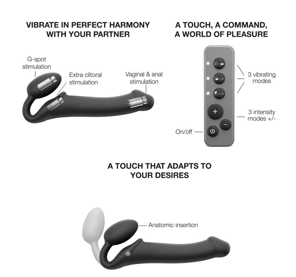 Vibrating Bendable Strap-On