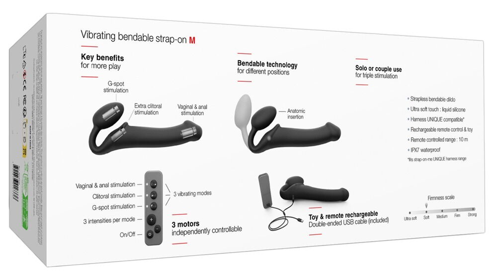 Vibrating Bendable Strap-On