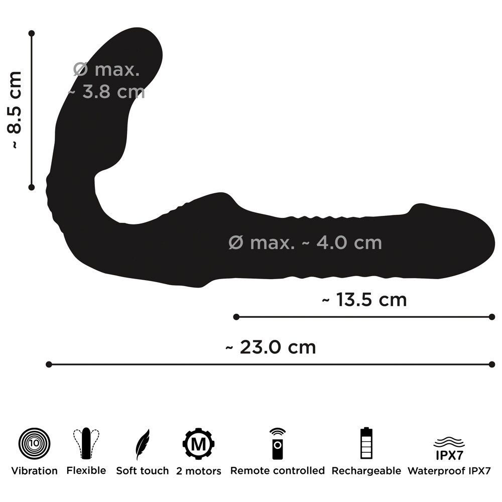 RC Strapless Strap-on Thrusting Double Teaser