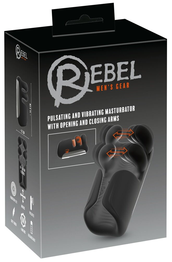 Pulsating & Vibrating Masturbator With Opening & Closing Arms