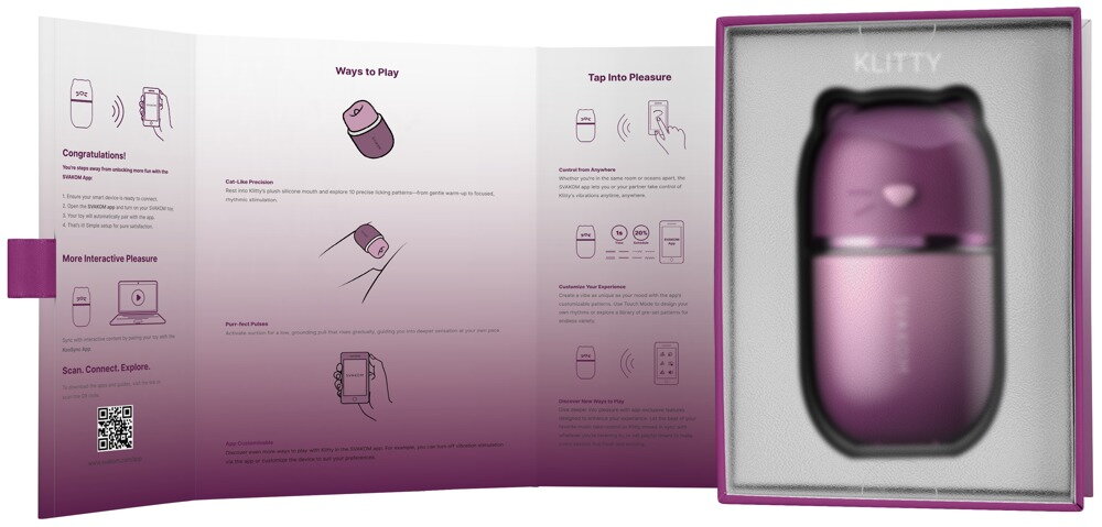 Auflegevibrator „Klitty“ mit Leck- und Saugfunktion