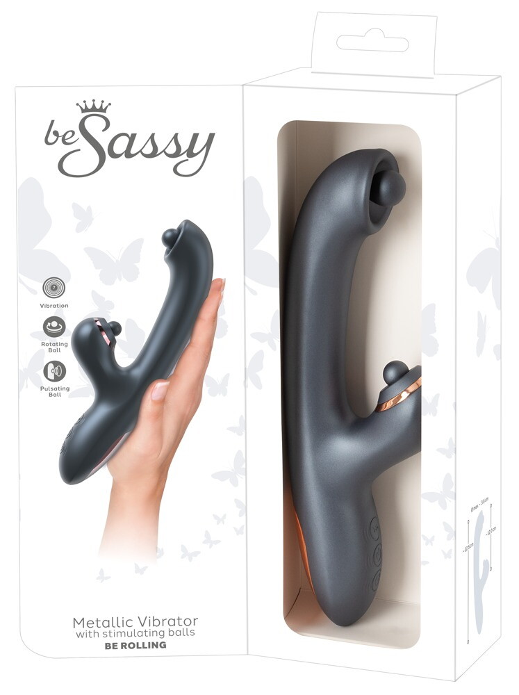 Rabbitvibrator „be Rolling“ mit Stimulationskugeln