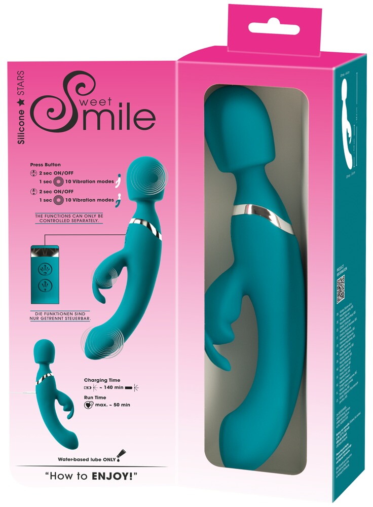 Massagestab und Rabbitvibrator in einem Toy