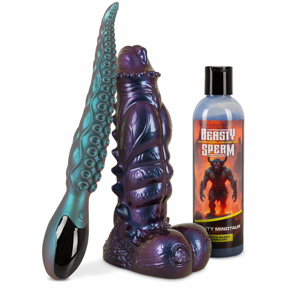 Beasty Cocks Set for Women with Dildo, Vibrator & Lube