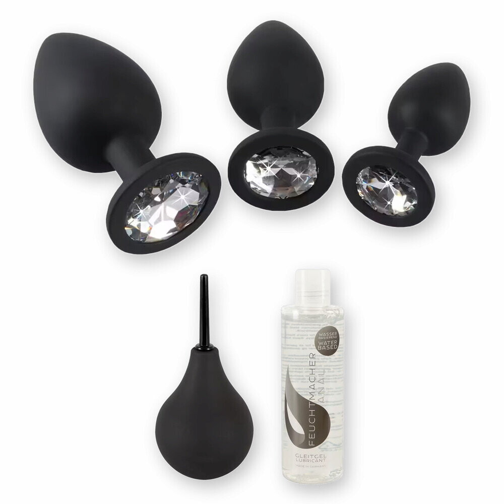 First Time Anal – Starter Set with Anal Plug Set, Intimate Shower & Anal Lubricant