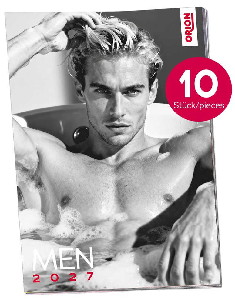 Pin-up Kalender „Men 2027“ im 10er-Pack