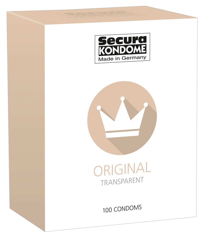 Kondome „Secura Original”, transparent, feucht beschichtet Naturkautschuklatex