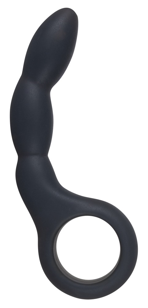 Analdildo, 13,5 cm, mit Reizstrucktur und Rückholring
