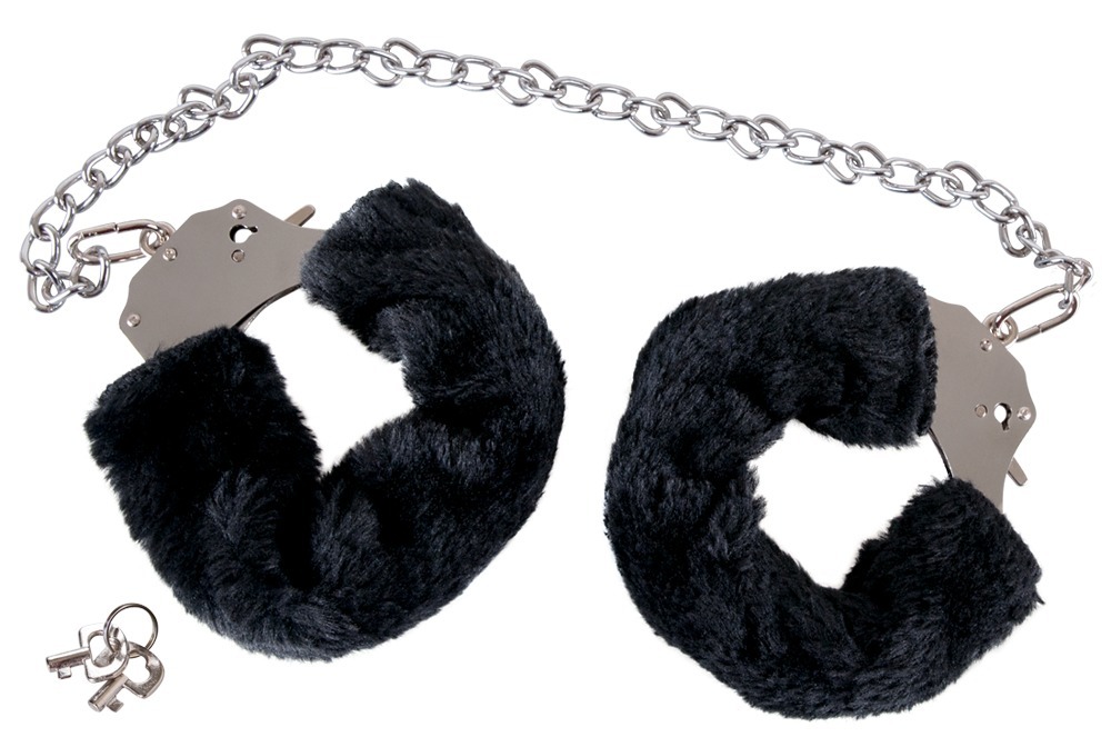 Handschellen „Bigger Furry“ mit Plüsch und langer Kette