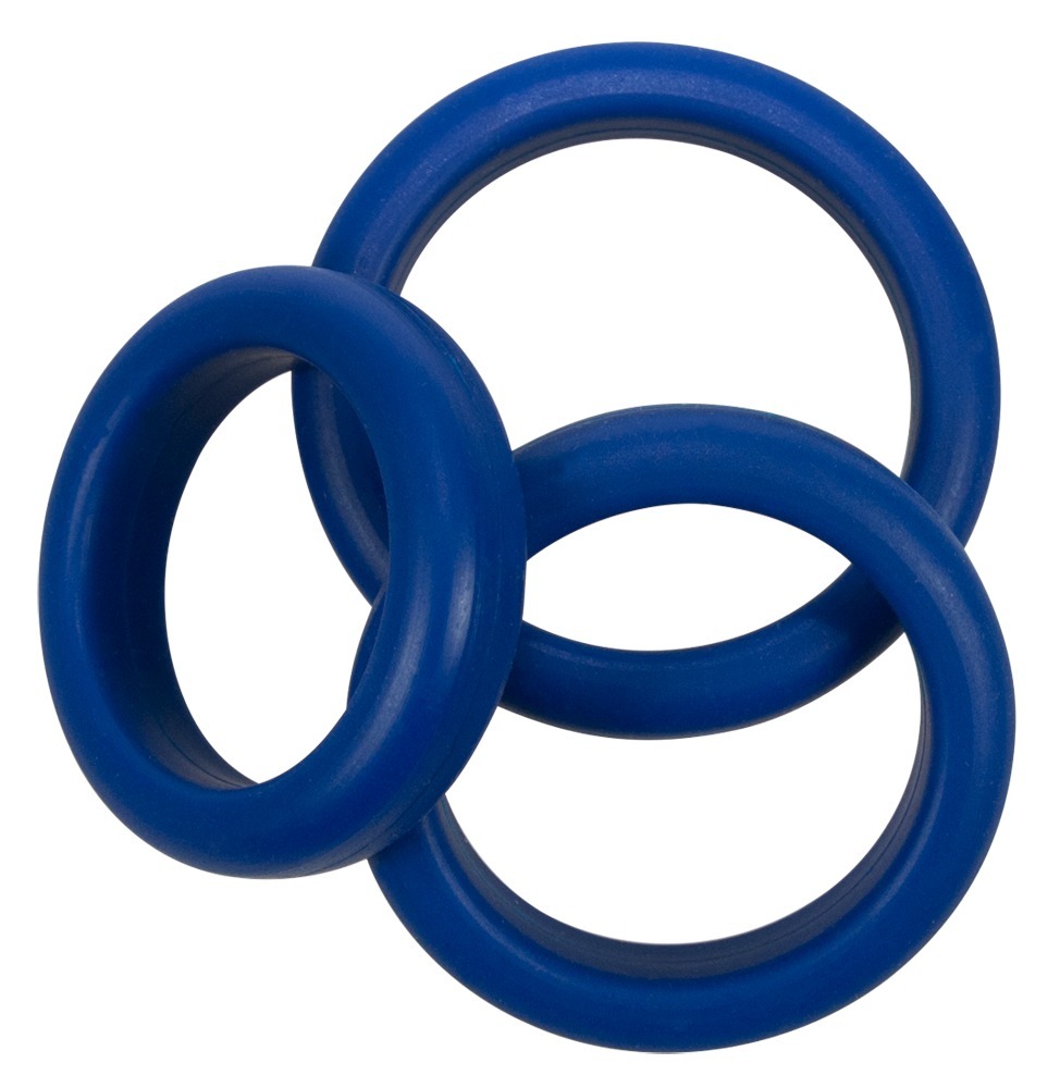 3-teiliges Penisringset „Blue Mate“