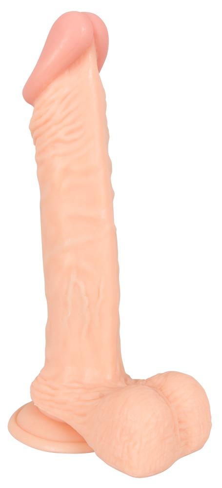 Naturdildo mit Saugfuß, 24,5 cm Naturdildo mit Saugfuß, 24,5 cm