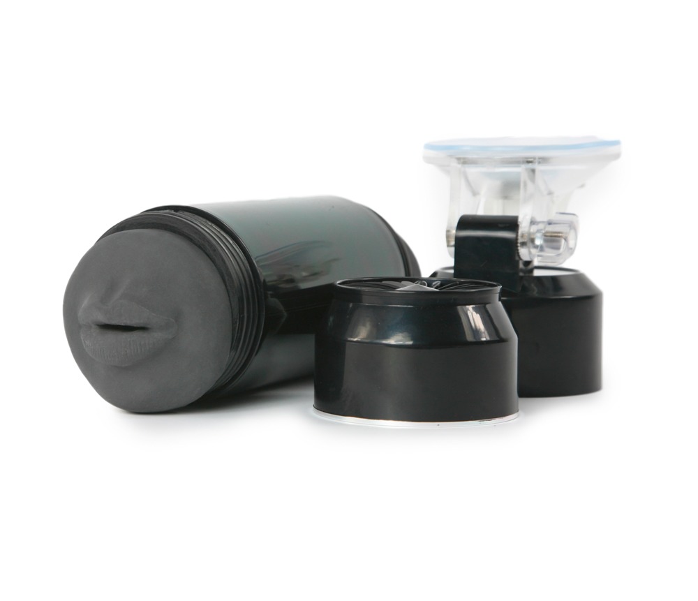 Masturbator „Stealth Double Stroker“ mit Saugfuß und 2 Öffnungen
