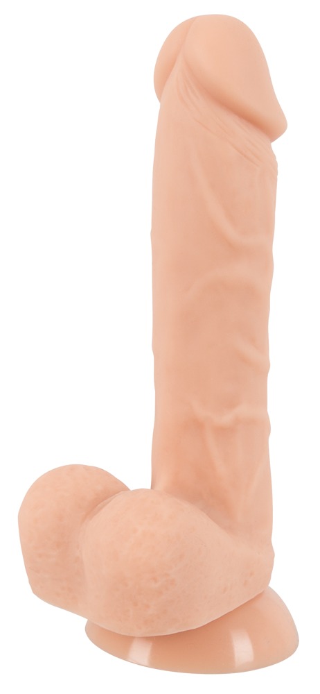 Naturdildo mit Hoden und Saugfuß Naturdildo mit Hoden und Saugfuß